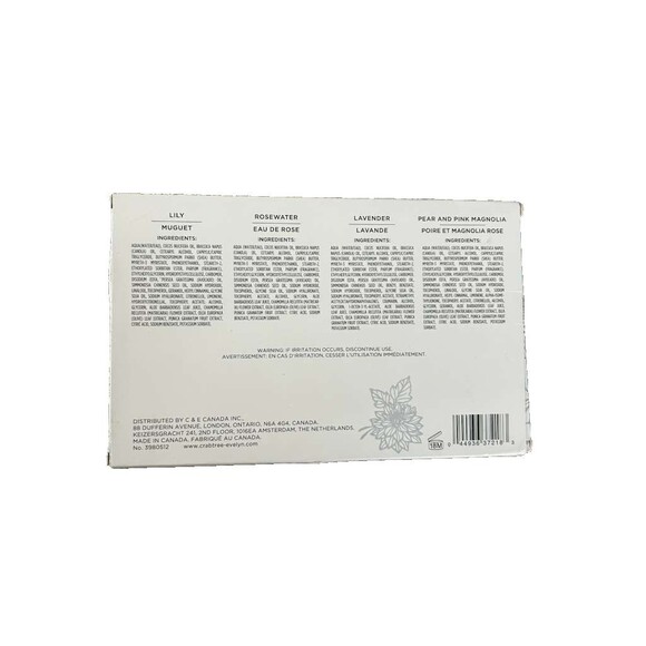 New Crabtree & Evelyn Hand Therapy Cream Set – Rosewater, Lavender, Lily, Pear - Picture 2 of 3